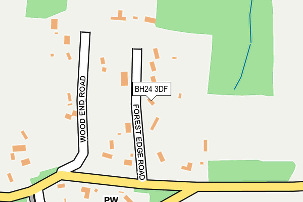 BH24 3DF map - OS OpenMap – Local (Ordnance Survey)