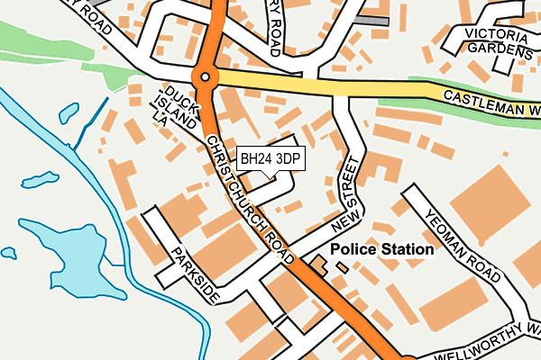 BH24 3DP map - OS OpenMap – Local (Ordnance Survey)