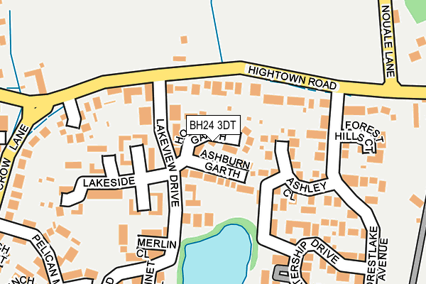 BH24 3DT map - OS OpenMap – Local (Ordnance Survey)