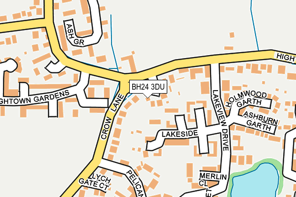 BH24 3DU map - OS OpenMap – Local (Ordnance Survey)