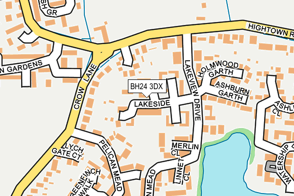 BH24 3DX map - OS OpenMap – Local (Ordnance Survey)