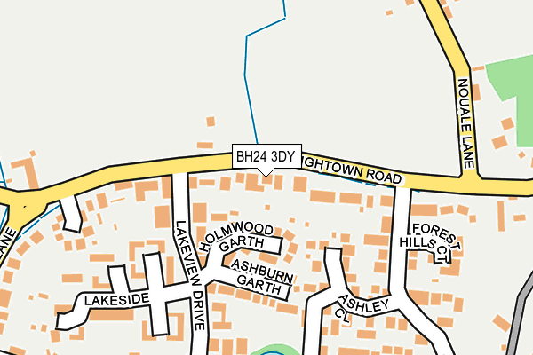 BH24 3DY map - OS OpenMap – Local (Ordnance Survey)