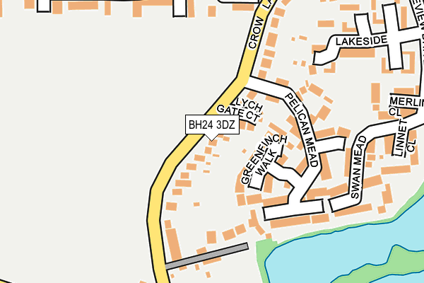 BH24 3DZ map - OS OpenMap – Local (Ordnance Survey)