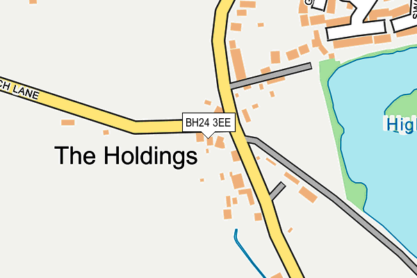 BH24 3EE map - OS OpenMap – Local (Ordnance Survey)