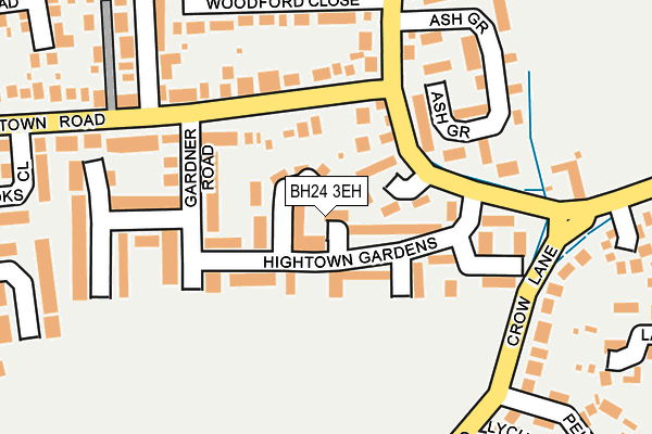 BH24 3EH map - OS OpenMap – Local (Ordnance Survey)