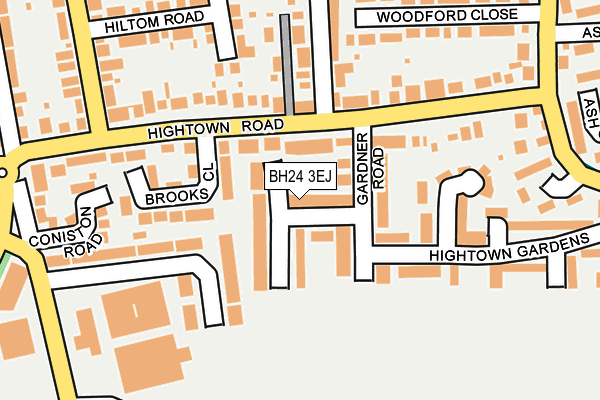BH24 3EJ map - OS OpenMap – Local (Ordnance Survey)