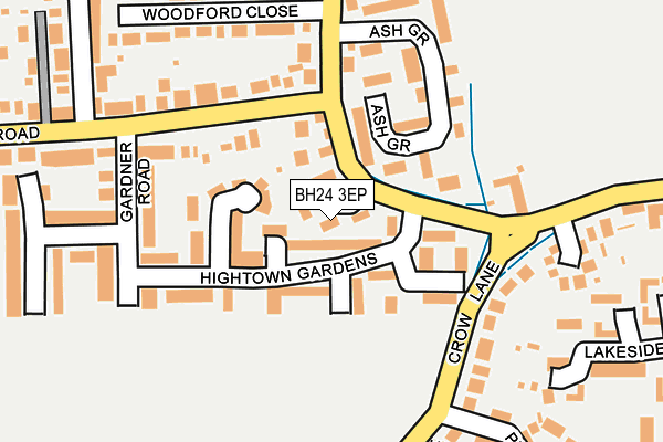 BH24 3EP map - OS OpenMap – Local (Ordnance Survey)