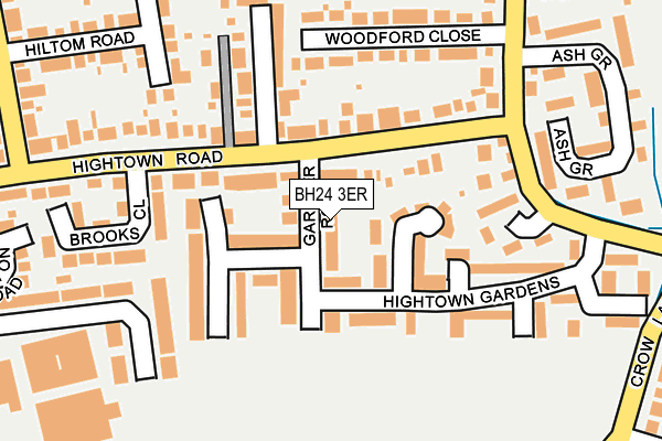 BH24 3ER map - OS OpenMap – Local (Ordnance Survey)