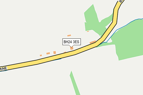 BH24 3ES map - OS OpenMap – Local (Ordnance Survey)