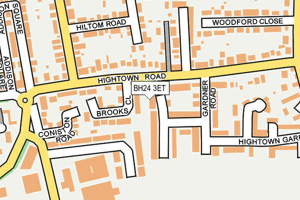 BH24 3ET map - OS OpenMap – Local (Ordnance Survey)