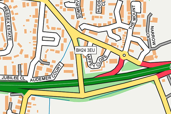 BH24 3EU map - OS OpenMap – Local (Ordnance Survey)