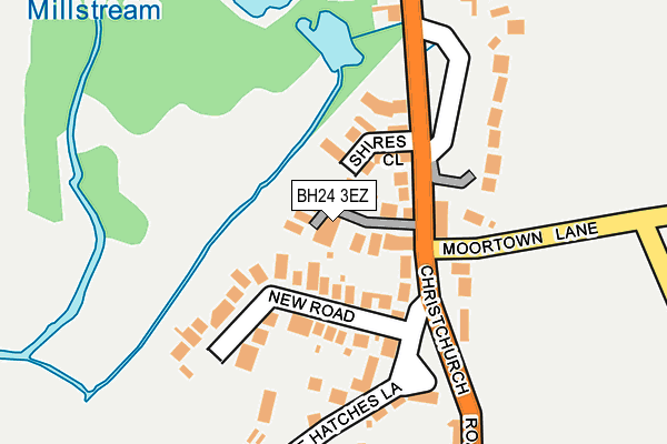 BH24 3EZ map - OS OpenMap – Local (Ordnance Survey)