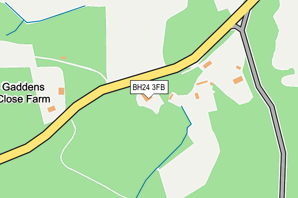BH24 3FB map - OS OpenMap – Local (Ordnance Survey)