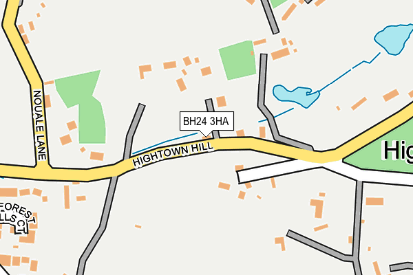 BH24 3HA map - OS OpenMap – Local (Ordnance Survey)