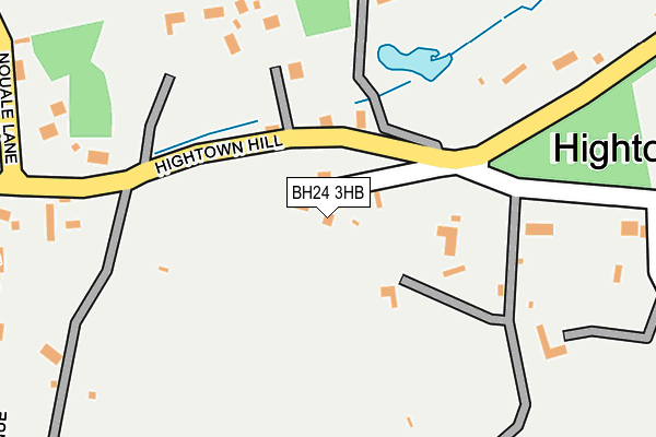 BH24 3HB map - OS OpenMap – Local (Ordnance Survey)