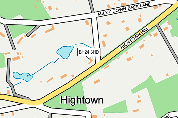 BH24 3HD map - OS OpenMap – Local (Ordnance Survey)