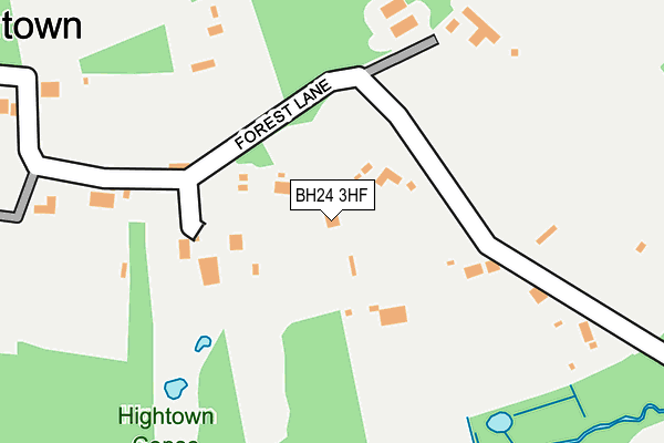 BH24 3HF map - OS OpenMap – Local (Ordnance Survey)