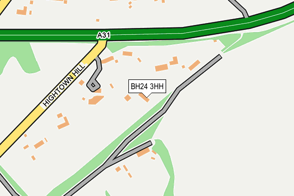 BH24 3HH map - OS OpenMap – Local (Ordnance Survey)