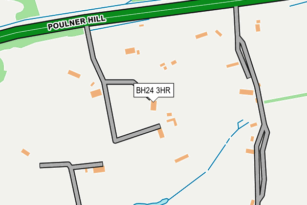 BH24 3HR map - OS OpenMap – Local (Ordnance Survey)