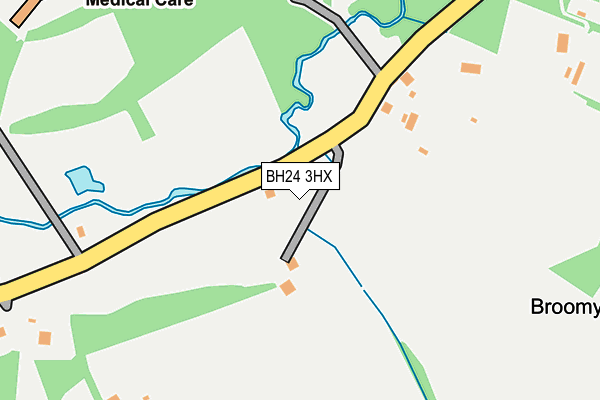 BH24 3HX map - OS OpenMap – Local (Ordnance Survey)