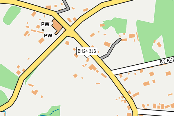 BH24 3JS map - OS OpenMap – Local (Ordnance Survey)