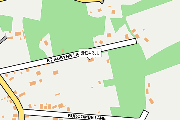 BH24 3JU map - OS OpenMap – Local (Ordnance Survey)
