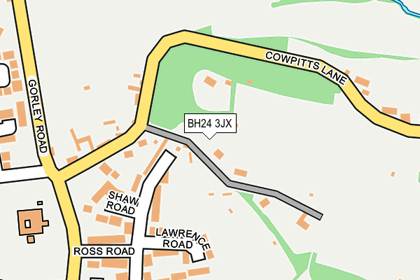 BH24 3JX map - OS OpenMap – Local (Ordnance Survey)