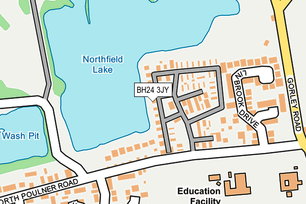 BH24 3JY map - OS OpenMap – Local (Ordnance Survey)