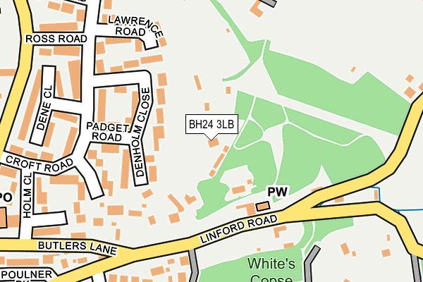 BH24 3LB map - OS OpenMap – Local (Ordnance Survey)