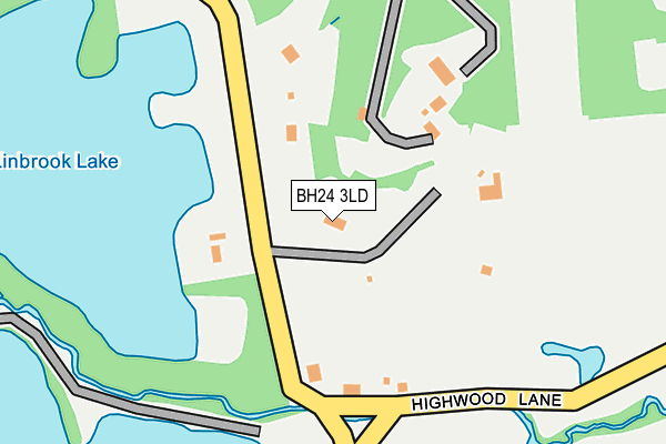 BH24 3LD map - OS OpenMap – Local (Ordnance Survey)