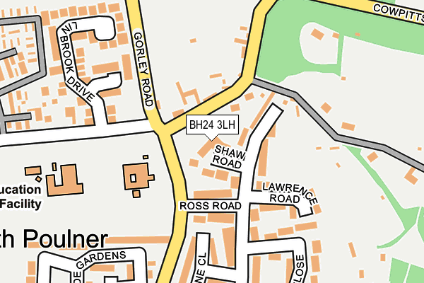 BH24 3LH map - OS OpenMap – Local (Ordnance Survey)