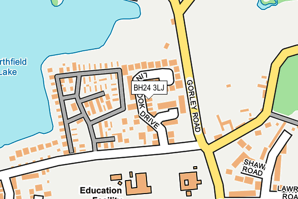 BH24 3LJ map - OS OpenMap – Local (Ordnance Survey)