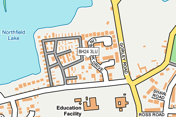 BH24 3LU map - OS OpenMap – Local (Ordnance Survey)