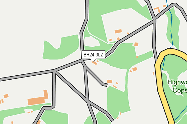 BH24 3LZ map - OS OpenMap – Local (Ordnance Survey)
