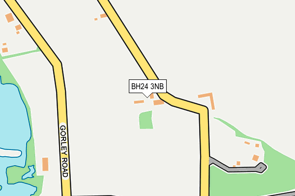 BH24 3NB map - OS OpenMap – Local (Ordnance Survey)