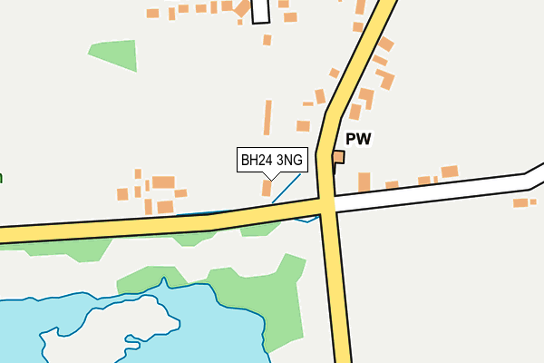 BH24 3NG map - OS OpenMap – Local (Ordnance Survey)