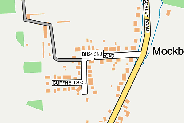BH24 3NJ map - OS OpenMap – Local (Ordnance Survey)