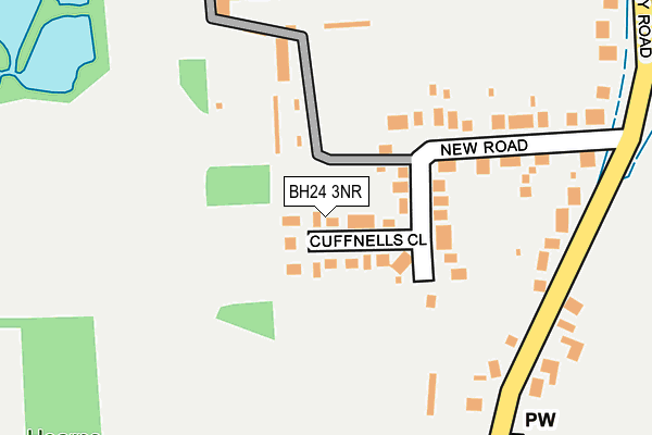 BH24 3NR map - OS OpenMap – Local (Ordnance Survey)