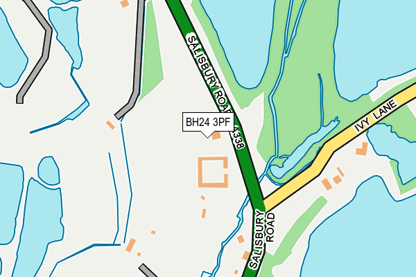 BH24 3PF map - OS OpenMap – Local (Ordnance Survey)