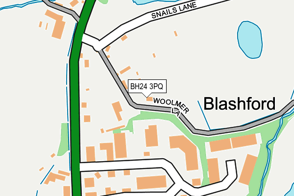 BH24 3PQ map - OS OpenMap – Local (Ordnance Survey)