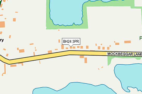 BH24 3PR map - OS OpenMap – Local (Ordnance Survey)