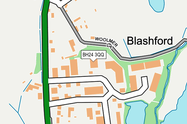 BH24 3QQ map - OS OpenMap – Local (Ordnance Survey)