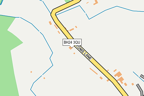 BH24 3QU map - OS OpenMap – Local (Ordnance Survey)