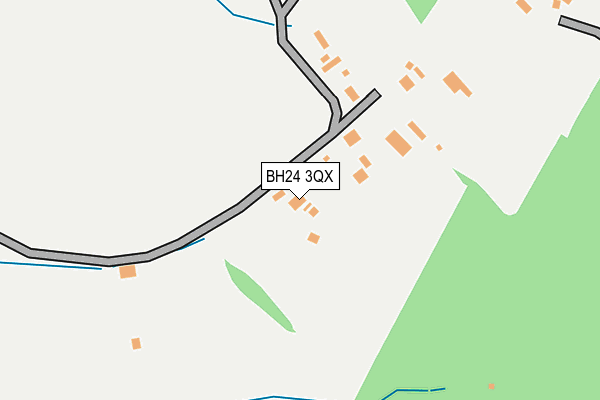 BH24 3QX map - OS OpenMap – Local (Ordnance Survey)