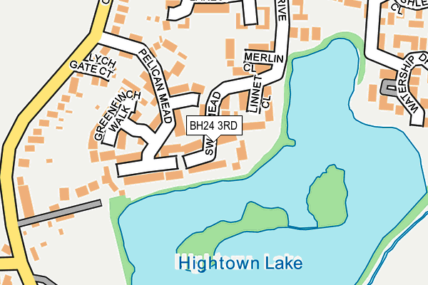 BH24 3RD map - OS OpenMap – Local (Ordnance Survey)