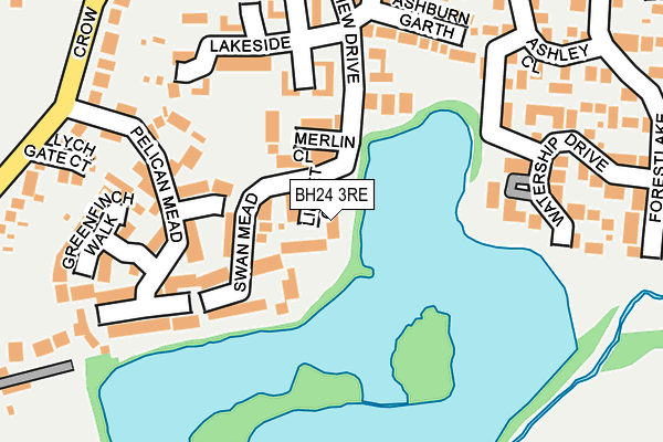 BH24 3RE map - OS OpenMap – Local (Ordnance Survey)