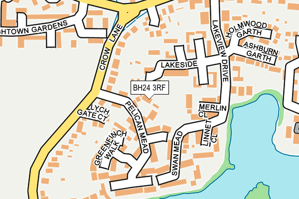 BH24 3RF map - OS OpenMap – Local (Ordnance Survey)