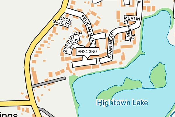 BH24 3RG map - OS OpenMap – Local (Ordnance Survey)