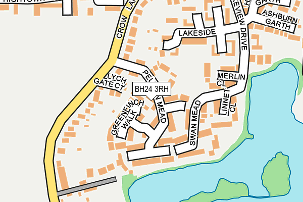 BH24 3RH map - OS OpenMap – Local (Ordnance Survey)