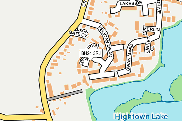 BH24 3RJ map - OS OpenMap – Local (Ordnance Survey)